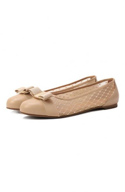 Комбинированные балетки Varina Ferragamo