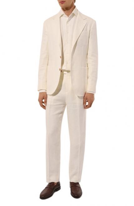 Костюм изо льна и шерсти Brunello Cucinelli