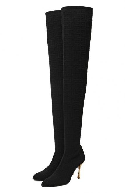 Текстильные ботфорты Moneta 95 Balmain