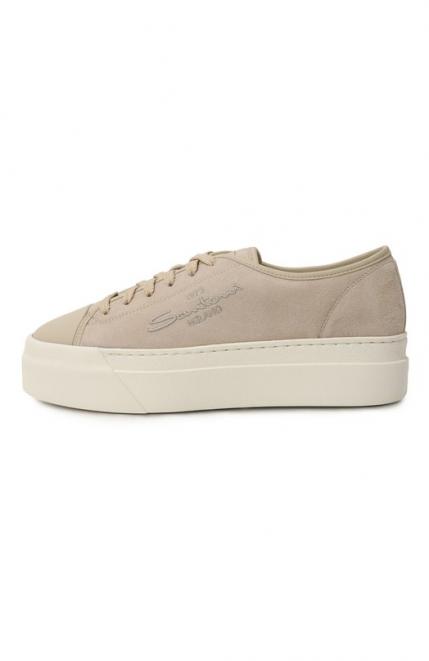 Замшевые кеды Santoni