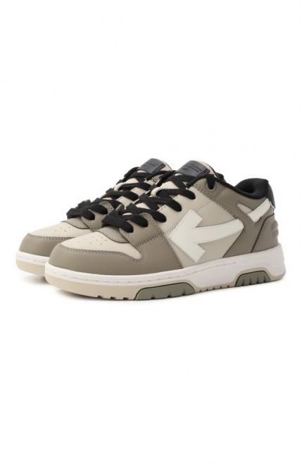 Кожаные кеды Out of Office Off-white