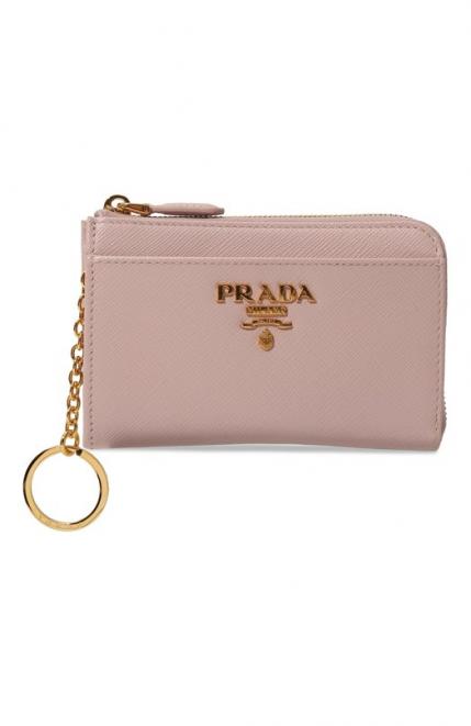Кожаная ключница Prada