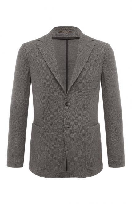 Пиджак из хлопка и шерсти Canali