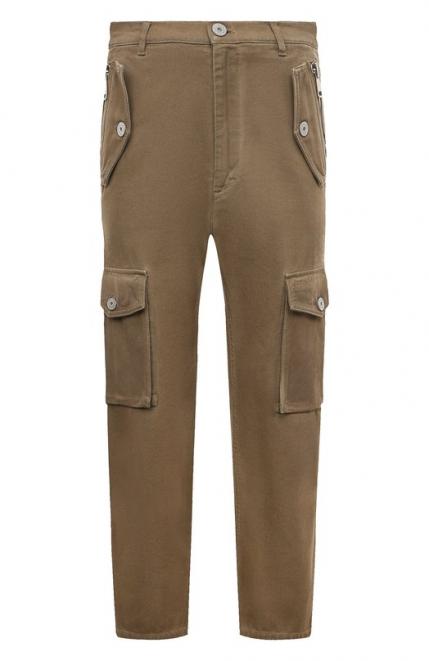 Хлопковые брюки-карго Balmain