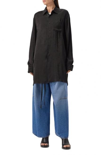 Рубашка из вискозы и шелка Ann Demeulemeester
