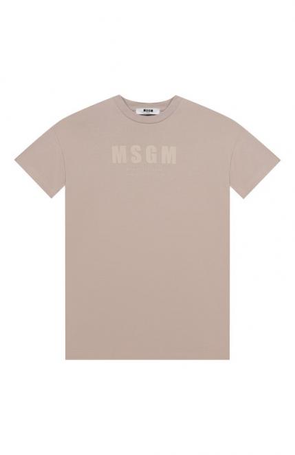 Хлопковое платье MSGM Kids