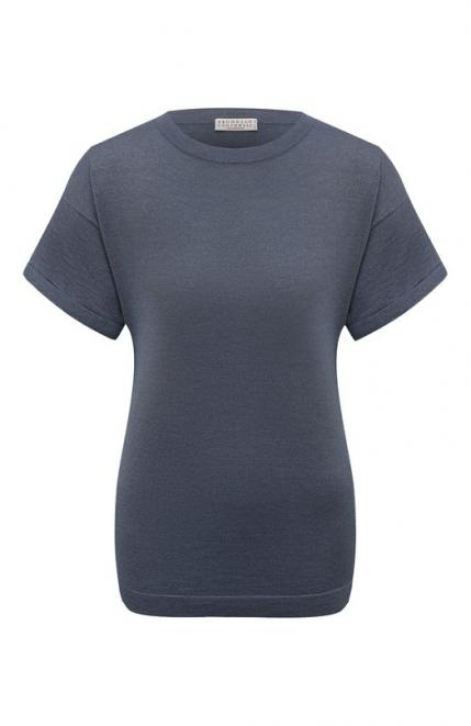 Футболка из кашемира и шелка Brunello Cucinelli