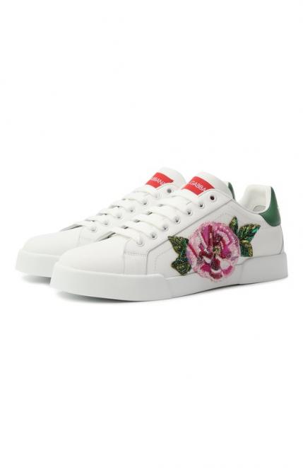 Кожаные кеды Portofino Light Dolce&Gabbana