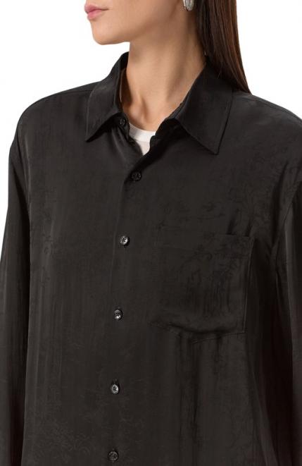 Рубашка из вискозы и шелка Ann Demeulemeester