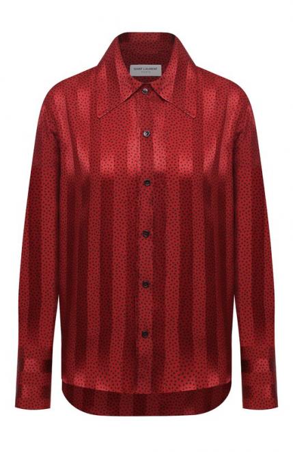 Шелковая рубашка Saint Laurent