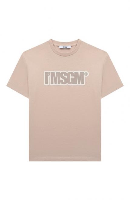 Хлопковая футболка MSGM Kids