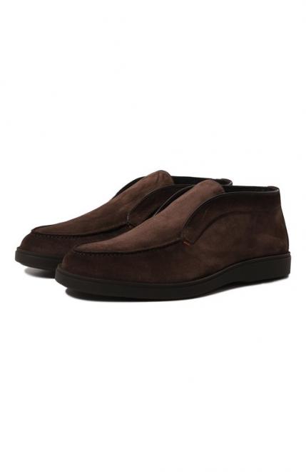 Замшевые ботинки Detroit Santoni