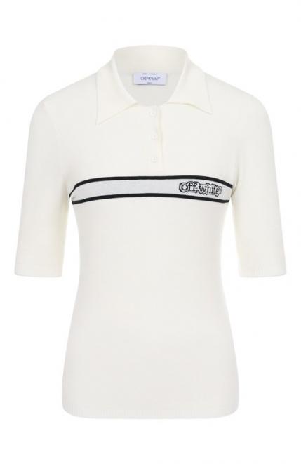 Поло из вискозы Off-white