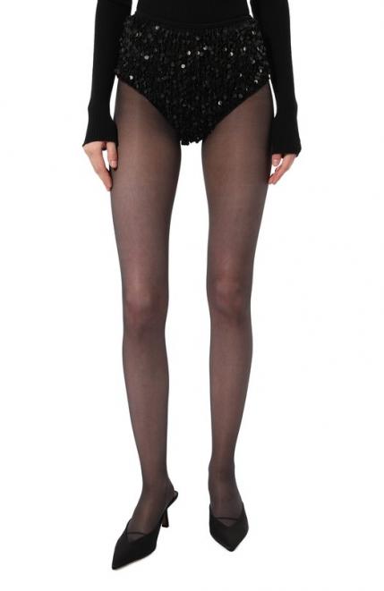 Шелковые шорты с отделкой пайетками Maison Margiela