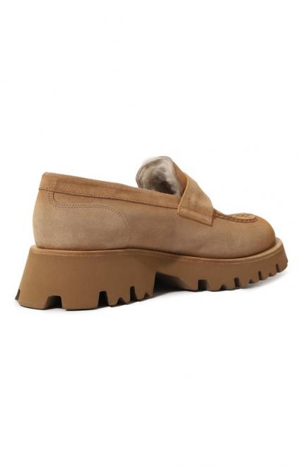 Замшевые пенни-лоферы Santoni