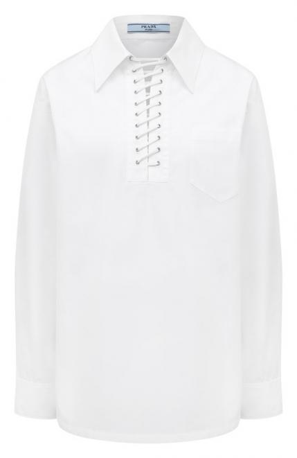 Хлопковая рубашка Prada