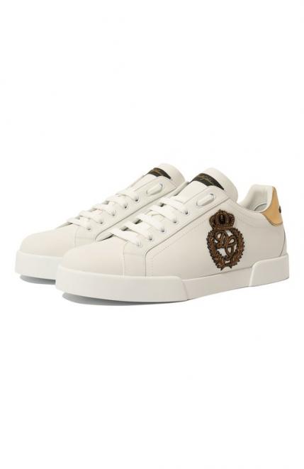 Кожаные кеды Portofino Dolce&Gabbana