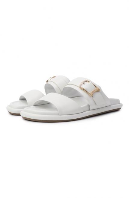 Кожаные шлепанцы Santoni