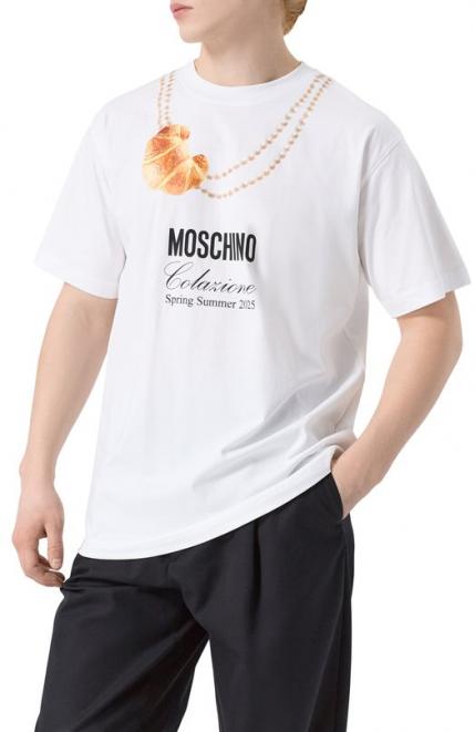 Хлопковая футболка Moschino