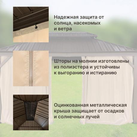 Шатер  3х4.25м с оцинкованной металл.крышей Insense