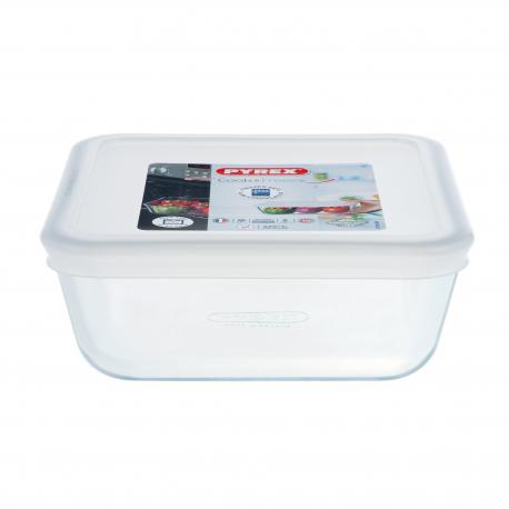 Лоток квадратный  15 см с пластиковой крышкой Pyrex