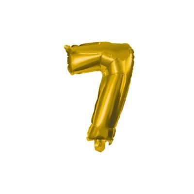 Шарик номерной 7 из Золото/серебряной Фольги 1 шт.  Party Essentials Procos