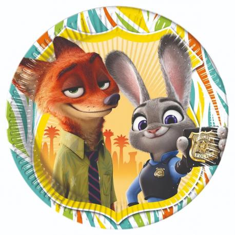 Тарелка бумажная  disney zootropolis 23 см. 8 штук Procos