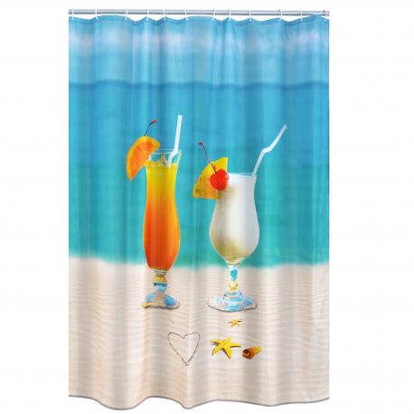 Штора для ванной  Sex on the beach цветной 180x200 см Ridder