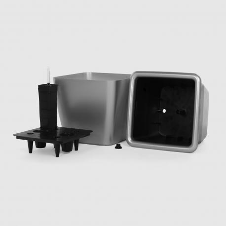 Кашпо с автополивом Greensun d28см RA2825 серебро Green Sun