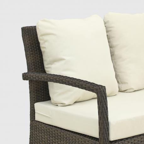 Комплект мебели Ns Rattan Shafran чёрный с белым 5 предметов NS RATTAN_MAVI
