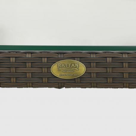 Комплект мебели NS Rattan Shafran чёрный с белым 5 предметов NS RATTAN_MAVI