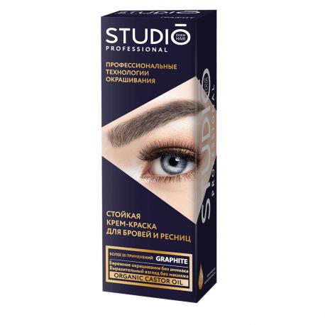 Краска для бровей и ресниц  30 мл графит STUDIO