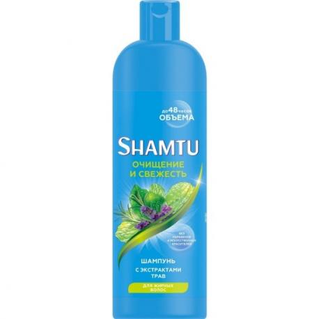 Шампунь  Глубокое очищение с экстрактами трав 500 мл Shamtu