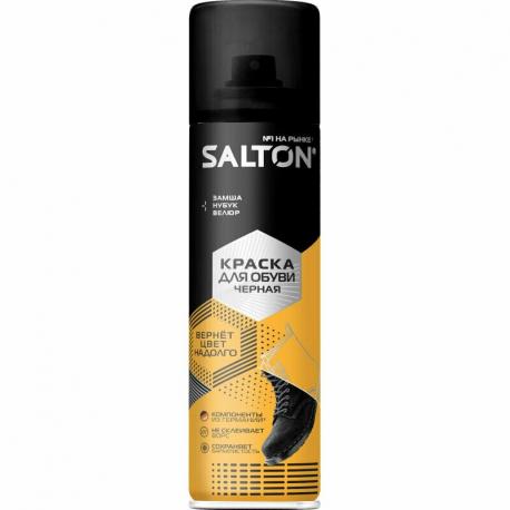 Краска для обуви  для замши и велюра черная 190 мл SALTON