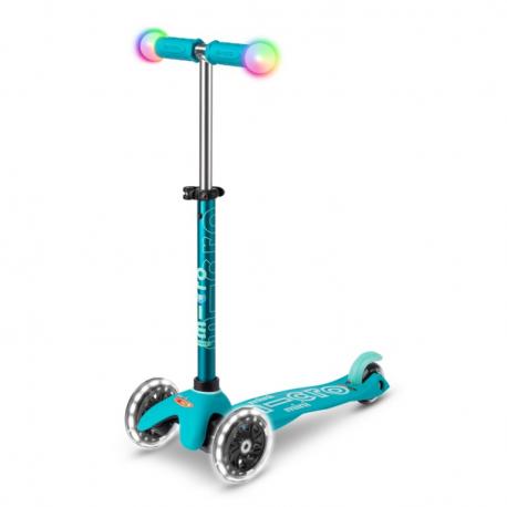 Самокат Mini  Deluxe Magic LED Аква Micro