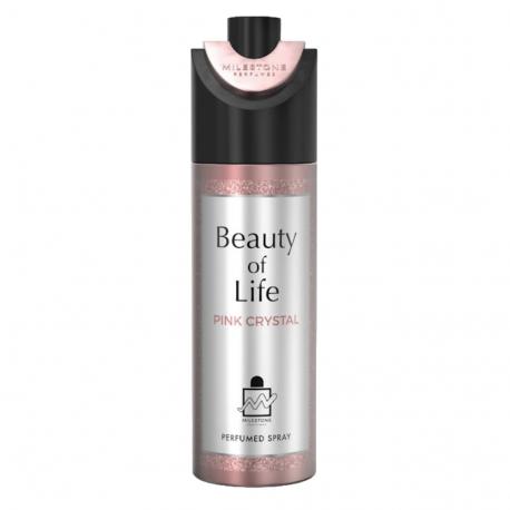 Дезодорант парфюмированный женский  Beauty of life pink crystal 200 мл Milestone