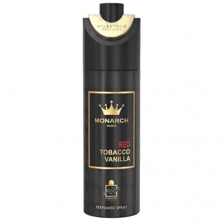 Дезодорант парфюмированный  Monarch Paris red tobacco vanilla unisex 200 мл Milestone