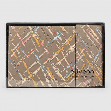 Комплект постельного белья  полуторный хлопок капучино Eliveon