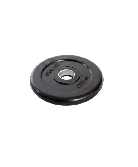 Диск обрезиненный Core 0,5 кг  d26 мм, стальная втулка BB-202 черный Star Fit