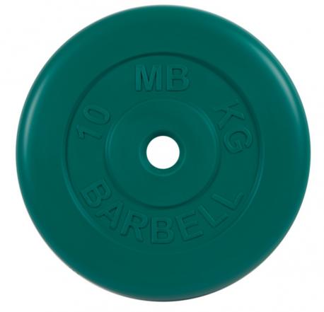Диск обрезиненный d31мм MB Barbell MB-PltC31-10 10 кг зеленый MB Barbell