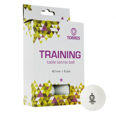 Мяч для настольного тенниса  Training 1* TT21016 6 шт, белый TORRES