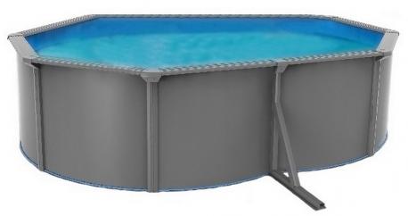 Морозоустойчивый бассейн овальный 730x360x130см  Anthracite  комплект оборудования Premium 550014 Poolmagic
