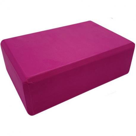 Йога блок  BE100-3 полумягкий, из вспененного ЭВА (A25570) малиновый Sportex