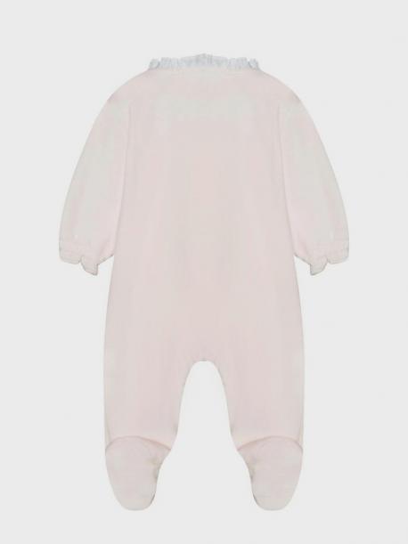 Комбинезон велюровый на кнопках с рюшами Lyda Baby