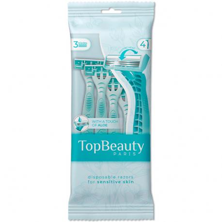 Одноразовый станок, c 3 лезвиями 4.0 TopBeauty