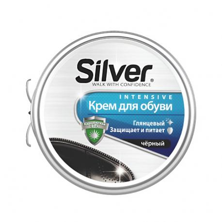 Крем для обуви с воском, черный 50.0 Silver