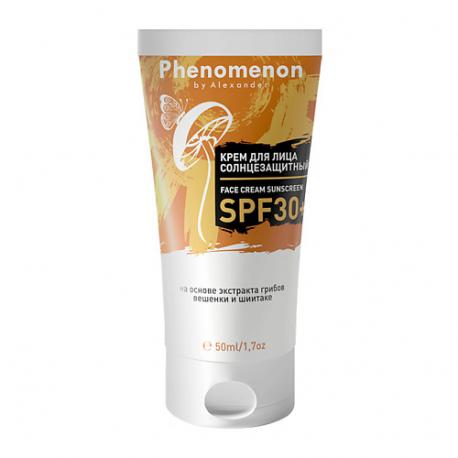 Крем для лица солнцезащитный SPF 30+ на основе экстракта грибов Вешенки, Шиитаке 50 PHENOMENON BY ALEXANDER