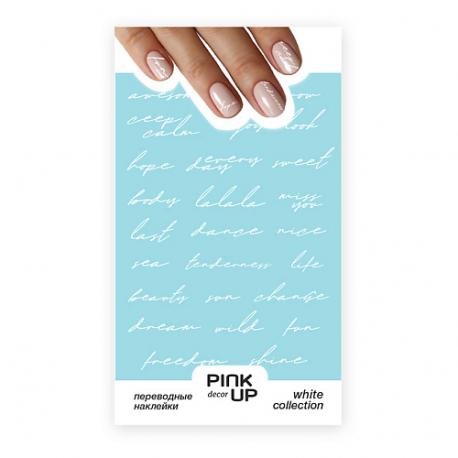 Наклейки для ногтей переводные WHITE COLLECTION PINK UP