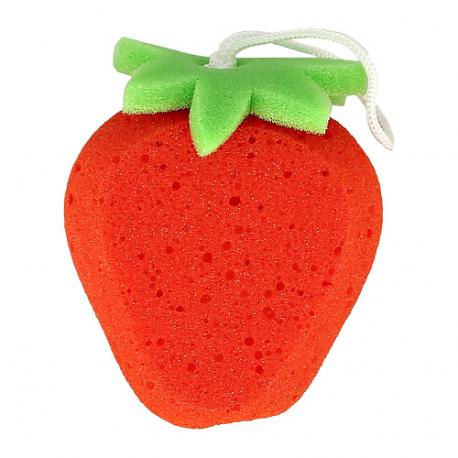Губка для тела со шнурком strawberry deco