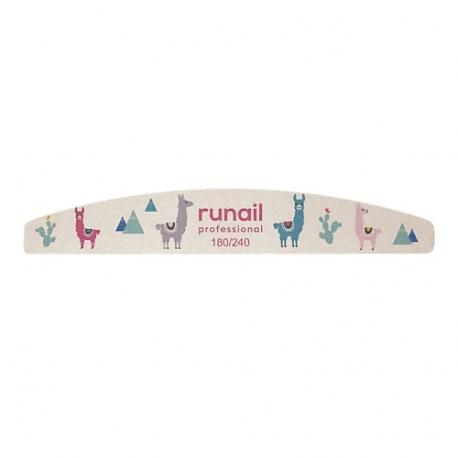 Профессиональная пилка для ногтей "Ламы" 180/240 Runail Professional